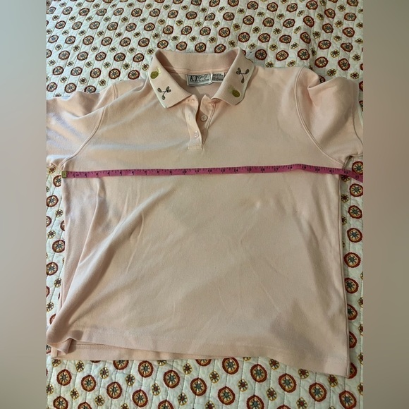 Vintage Women’s Golf & Pineapples Embroidered Pink Polo Size L - Picture 5 of 6